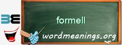 WordMeaning blackboard for formell